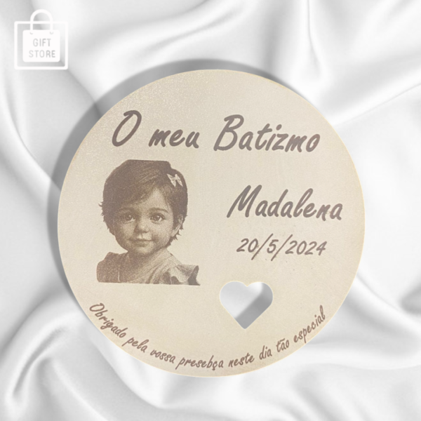 Lembrança Personalizada com imagem e íman- Batizado, Comunhão ou outras Ocasiões Especiais.