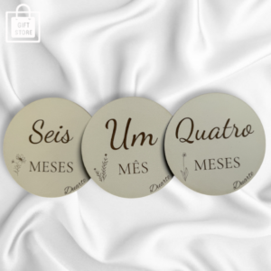 🌸 Milestones Personalizados com nome para Bebê - Modelo Floral 🌸