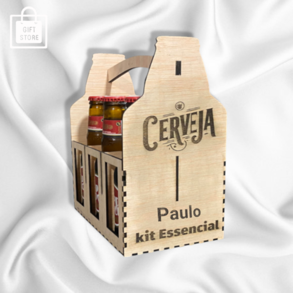 Suporte em Madeira para garrafas de Cerveja (Dia do Pai)