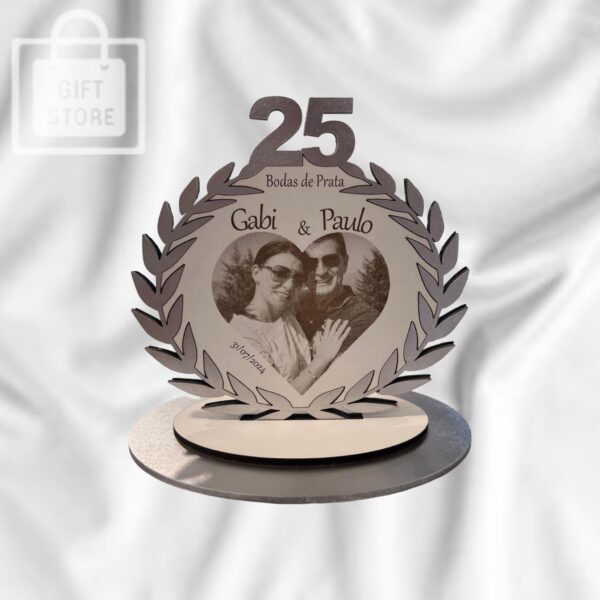 Placa personalizada para Bodas de Prata!