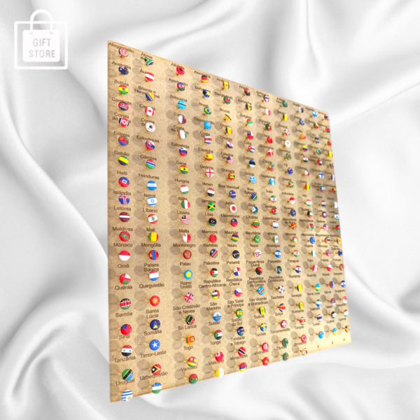 Conjunto de 195 Pins com Bandeiras dos Países – Marca as Tuas Viagens! 📍🌍