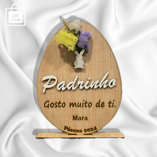 Placa ovo da pascoa para  Padrinho/Madrinha 🐰🌸 - Image 2