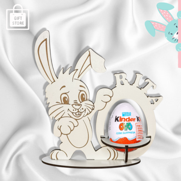 🐰 Suporte de Ovo Personalizado com Nome