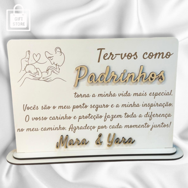 Placa de Agradecimento aos Padrinhos/Madrinha – Personalizada - Image 2